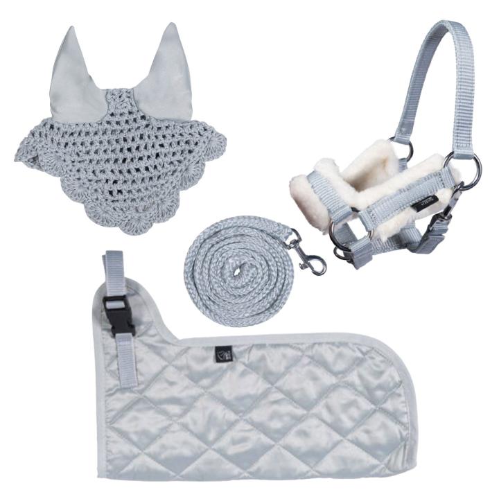 Hobby Horse Set - Halfter, Strick, Decke & Fliegenhaube im passenden Design + Gratis Stirnriemen